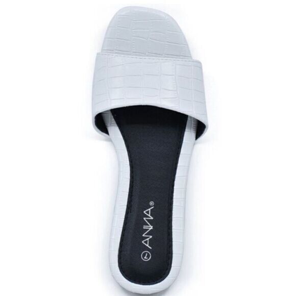 Anna Croc Print Slide Sandals - Picture 1 of 5